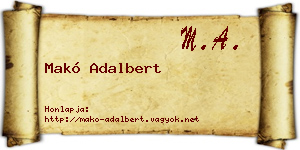 Makó Adalbert névjegykártya