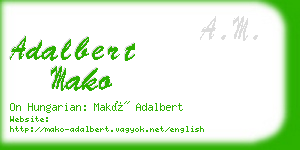 adalbert mako business card